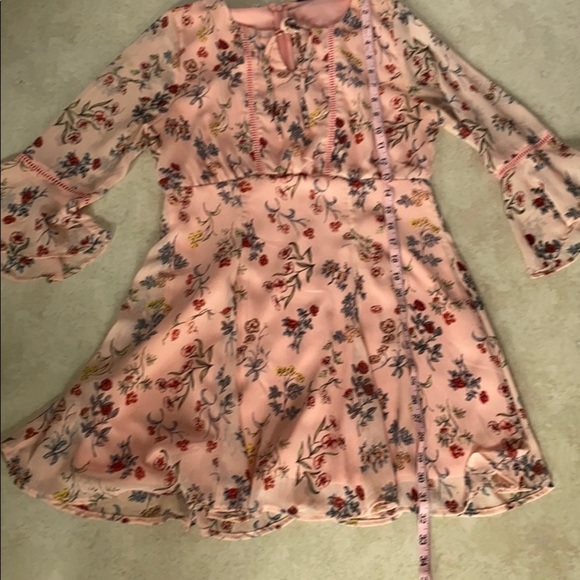 𝅺DISNEY Beauty and The Beast Midi DressSize Medium Floral Pink Sheer Bell… - Picture 14 of 14